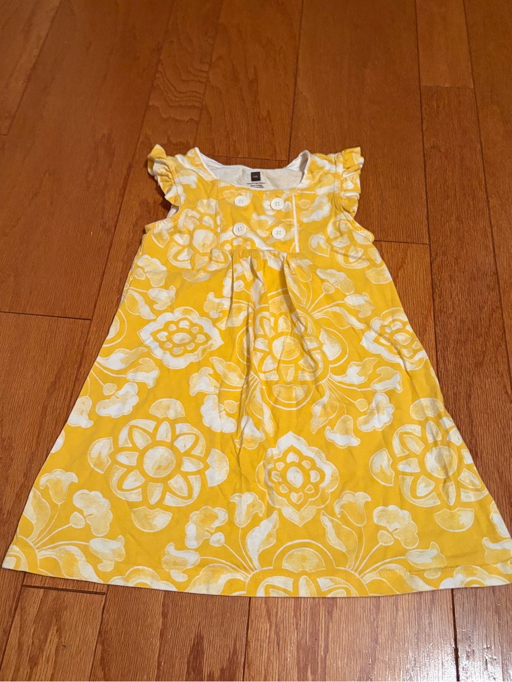 Tea Yellow and White Floral Dress